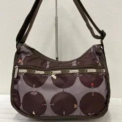 8572　LeSportsac レスポートサック　ショルダーバッグ　クラシックホーボー　ブラウン　グレー　レディース　軽量　カジュアル　シンプル