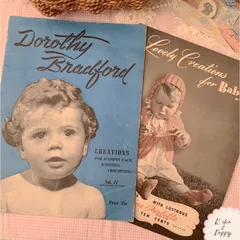 ヴィンテージ ベビー クラフト 洋書 雑誌 1940年 2冊セット  ジャンクジャーナル 素材 紙モノ まとめ売り