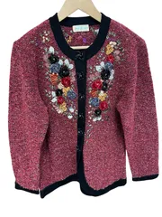 ATELIER SAGAN カーディガン snc アトリエサガン ATELER SAGAN カーディガン M 濃紺 麻 ニット 半袖