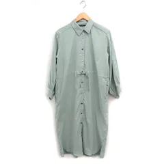 イェッカヴェッカ YECCA VECCA タグ付き シャツ ワンピース 長袖 ロング ゆったり F ライトグリーン 薄緑 /FT12