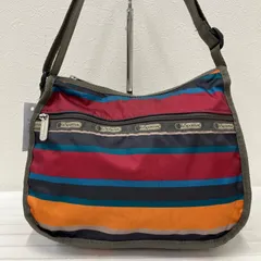 8576　LeSportsac レスポートサック　ショルダーバッグ　レディース　軽量　カジュアル　シンプル　ボーダー　ストライプ