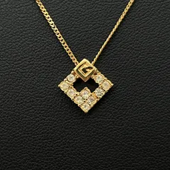 【管2601-216】GIVENCHY ジバンシー ゴールド ラインストーン ネックレス ヴィンテージ メタル メッキ