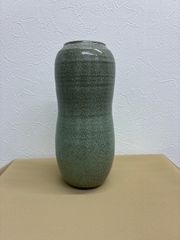 人間国宝 吉田美統 釉裏金彩 椿文 花瓶 共箱 共布 陶歴付A080025