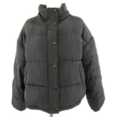 ワンウェイ one way 中綿ジャケット ブルゾン 長袖 ジップアップ 黒 M *A722