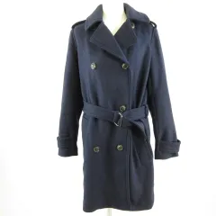 ギャップ GAP トレンチコート ロング 長袖 紺 XS *A893