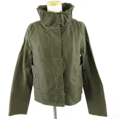 イマージュ iMAGE スタンドカラージャケット 長袖 カーキ 緑 9 *A232