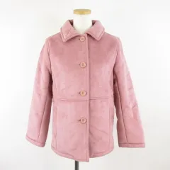 ブギウギ BOOGIE WOOGIE フェイクムートンコート ジャケット 長袖 ピンク M *A656