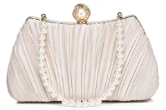 【人気商品】ハンドバッグ クラッチバッグ パール バッグ 二次会 結婚式 レディース 披露宴 パーティーバッグ 3way 卒業式 [Baisikou]