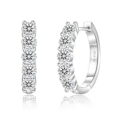 【新着商品】レディースピアス シルバー925 内径11/13/14/15mm 金属アレルギー対応 フープピアス 両耳 計0.6/1.0/1.4/2.0ct ゴールド/シルバー モアッサナイト 人工ダイヤモンド 20G ハーフエタニティ KRKC&CO リングぴ