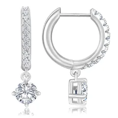 【特価商品】14金メッキ 20G 金属アレルギー対応 ドロップピアス 2サイズ 両耳 CZダイヤ リングぴあす 幅15mm ラウンドフープ 一粒ジルコニア 揺れる シルバーピアス レディース シンプル フープピアス 男女兼用 KRKC&CO