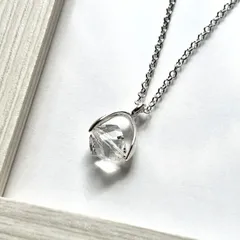 s58. スワロフスキー クリスタル シルバー925 一粒ネックレス クリスタルカラー選択可