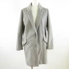 エムズエキサイト EMSEXCITE チェスターコート ミドル丈 長袖 グレー M *T518