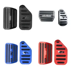 【送料無料】トヨタ ヤリスクロス/Yaris Cross 2024年式 対応 アルミ ペダルカバー 2枚セット アクセル/ブレーキ用 滑り止め 車種専用 キズ防止 耐摩耗 差し込み固定（カチッと装着）簡単取付 シルバー/ブルー/レッド/ブラック 選択可