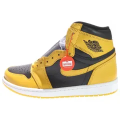 NIKE (ナイキ) AIR JORDAN 1 RETRO HIGH OG Pollen エアジョーダン 1 パラン ハイカットスニーカー ブラック/イエロー US8.5/26.5cm 555088-701