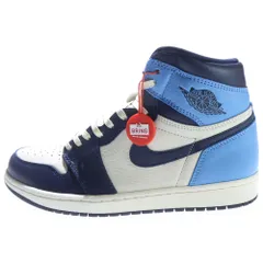 NIKE (ナイキ) AIR JORDAN1 RETRO HIGH OG OBSIDIAN UNIVERSITY BLUE エアジョーダン1 レトロ オブシディアン ハイカットスニーカー US8.5/26.5cm 555088-140