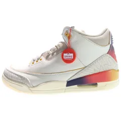 NIKE (ナイキ) ×J BALVIN AIR JORDAN 3 RETRO SP SUNSET J バルヴィン エア ジョーダン レトロ サンセット ハイカットスニーカー アイボリー US8.5/26.5cm FN0344-901