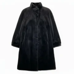 25a22 SAGA MINK  銀サガ シェアードミンク ロングコート レディース 女性用 FREE ダークブラウン系 ミンクファー 本毛皮u02t