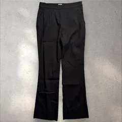 【リネン混】イエナラブークル　ストレッチパンツ　フルレングス　ブラック　黒　38 レディース　春夏