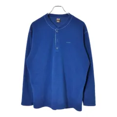 00年代 USA製 patagonia パタゴニア Capilene キャプリーン ヘンリーネック フリース アウトドア ブルー(メンズ L)中古 古着 X2373
