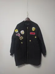 トップガール パッチ ロング パイロットジャンパー ブラック (2