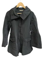 Z1729 【訳あり】HIROKO KOSHINO  ヒロココシノ　ナイロンコート　ハーフ　ブラック　レディース　サイズ40