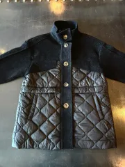 (新品)ブラック ジップアップ キルティング ジャケット 77-88 サイズ