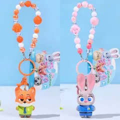 【2個セット❣️】Disney ディズニー ズートピア2 ニック＆ジュディ ビーズ キーホルダー ストラップ