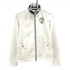 キャロウェイ ジャケットブルゾン 白×ネイビー ロゴ刺しゅう  レディース M ゴルフウェア Callaway