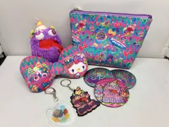 カワイイモンスターカフェ グッズ8点セット チョッピー ハローキティコラボ ポーチ&ぬいぐるみ&リボン&缶バッジ&アクキー等