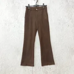 JEANASIS ジーナシス セミフレアパンツ ブーツカット ヌバックライク パンタロン ブラウン Sサイズ ◎、〇◇☆