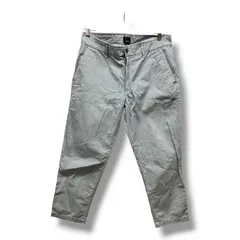 GAP KHAKIS グレー ストライプ クロップドパンツ 32 ギャップ 古着