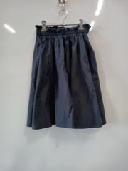 a790●INGI●イング●フレアスカート●綿混●sizeM●留紺●