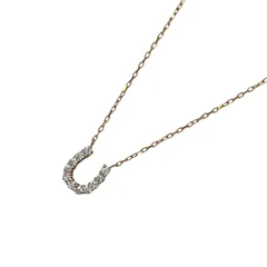 ホースシューモチーフダイヤネックレス ピンクゴールド K18PG ジュエリー