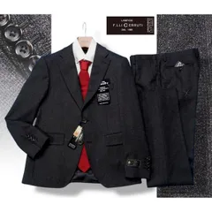 新品10.8万円 大手百貨店扱い 秋冬『CERRUTI チェルッティ 伊製生地』ストレッチウール ツイード スーツYA6灰(C) 1011001のサムネイル