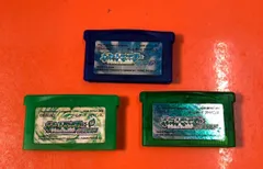 ●ポケットモンスター　エメラルド　サファイア　リーフグリーン　３点セット　まとめ売り　GBAソフト　ゲームボーイアドバンス