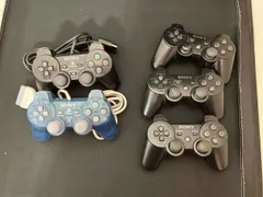 ジャンク 【動作未確認のためジャンク出品】コントローラ5個まとめ売り PS3ブラック３つ PS2 ブラック１つアイランドブルー１つ