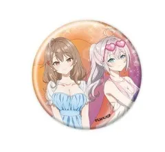 缶バッジ 時々ボソッとロシア語でデレる隣のアーリャさん 01 ナイトプールVer.(描き下ろしイラスト) アリサ・ミハイロヴナ・九条＆マリヤ・ミハイロヴナ・九条 アーリャ マーシャ グッズ 缶バッジ 缶バッチ カンバッチ カンバッジのサムネイル