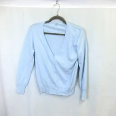UNIQLO ユニクロ Vネックカーディガン ライトブルー Lサイズ 〇□