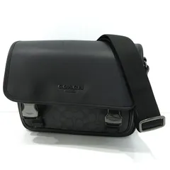 【三重本店】 中古 COACH | コーチ メッセンジャーバッグ ショルダーバッグ CT716 シグネチャー ブラック 【122】