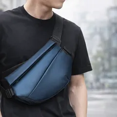 メンズ ボディバッグ 防水 軽量 大人 シンプル 斜めがけ バッグ　ネイビー