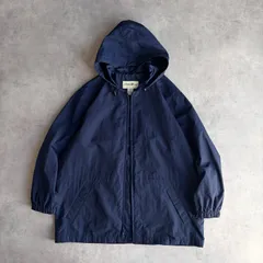 90s/Eddie Bauer/エディーバウアー/ナイロンジャケット/マウンテンパーカー/ダブルジップ/腰ドローコード/ソリッド/ノームコア/ミドル丈/ネイビー/紺/jmaple