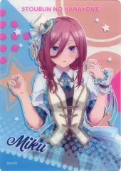 【中古】紙製品 中野三玖 ブラインドコレクションシート 「きゃらっとくじ 五等分の花嫁～LIVE～」 L賞