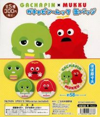 【中古】紙製品 ガチャ台紙 「ガチャピン・ムック 缶バッジ」
