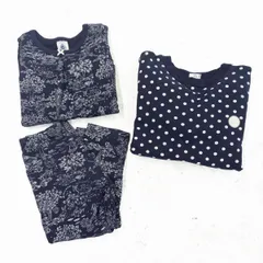 PETIT BATEAU プチバトー ドットプリント プルオーバー トップス キッズ ルームウェア パジャマ ネイビー 110サイズ 86サイズ ◎、〇◇☆