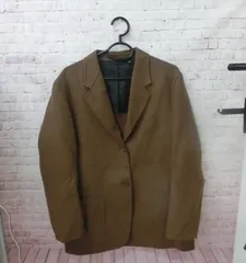 【TAKA63-01】◇UNIQLO ユニクロ ジャケット Lサイズ ダークブラウン テーラードジャケット