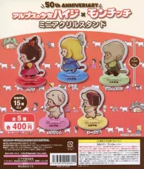 【中古】紙製品 ガチャ台紙 「アルプスの少女ハイジ×モンチッチ ミニアクリルスタンド」