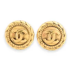 シャネル ココマーク ラウンド イヤリング ゴールド Aランク ch9925gs