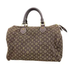 【6ad3272-k】ルイヴィトン ハンドバッグ モノグラム・ミニラン スピーディ30 M95224 エベヌ【中古】レディース