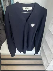 コム・デ・ギャルソン ネイビー カーディガン XL