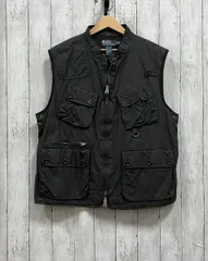 Polo by Ralph Lauren ポロ　ラルフローレン　ベスト　オイルドコットンハンティングベスト　BLACK